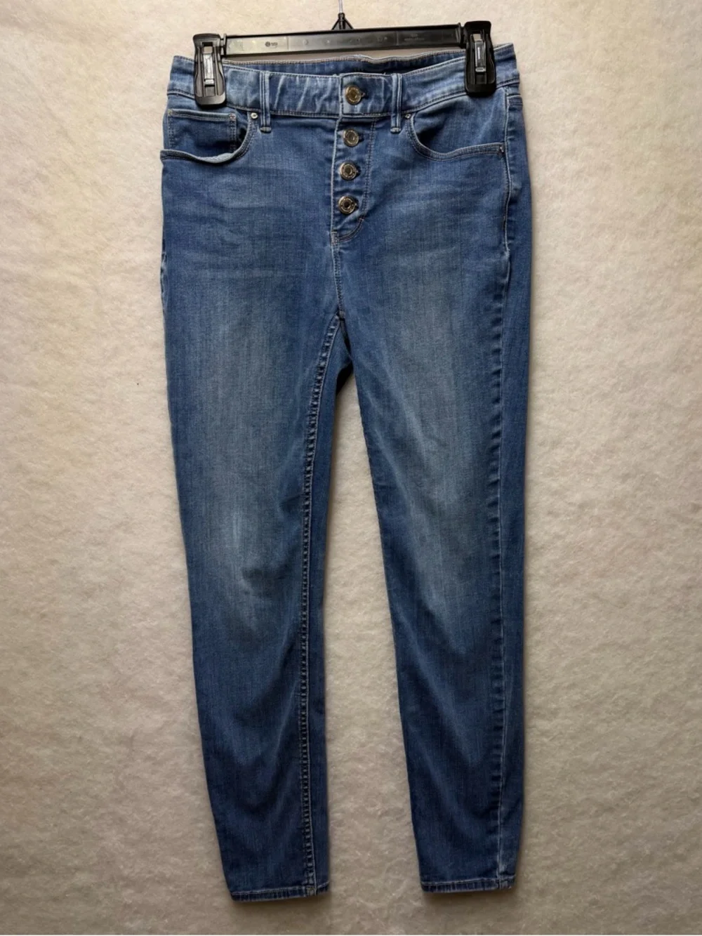 White House Black Market The Skinny Ankle Jeans Size 2 High Rise Button Fly - Picture 1 of 10